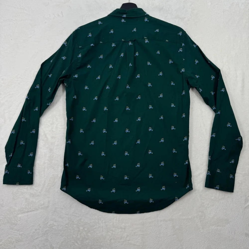 American‎ Eagle Shirt Mens S Green Christmas Truck Seriously Soft Button Down S